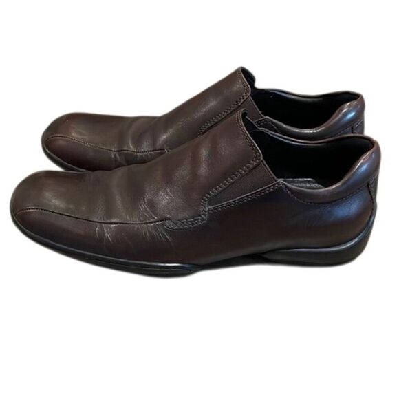 Kenneth Cole Brown Come Fly With Me Brown Leather Loafer Shoes Mens 10M Slip-on - Picture 3 of 11